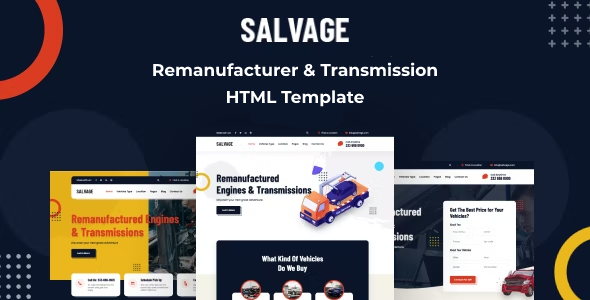 Salvage - Remanufacturer HTML Template