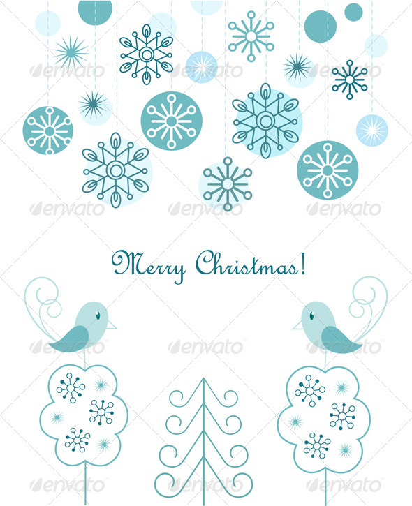 Christmas Balls And Snowflakes Background