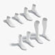 White Socks Pair different shapes - fabric sox - 3DOcean Item for Sale