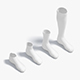 White Single Socks different shapes - fabric sox - 3DOcean Item for Sale