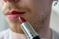 Bearded man applying lipstick - PhotoDune Item for Sale