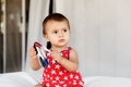 Infant baby girl on 4th of July - PhotoDune Item for Sale