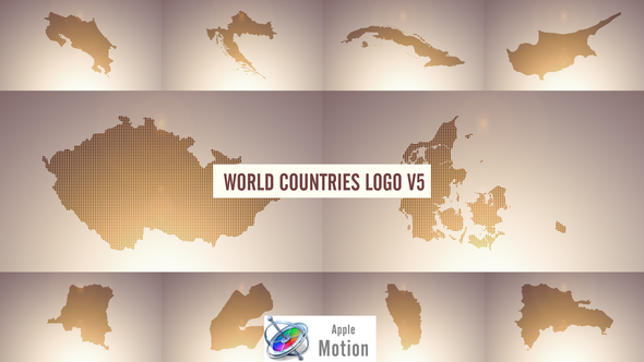 World Countries Logo & Titles V5 - Apple Motion