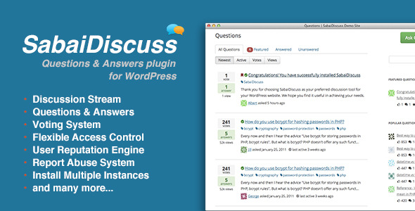 Sabai Discuss -  Q&A forum plugin for WordPress