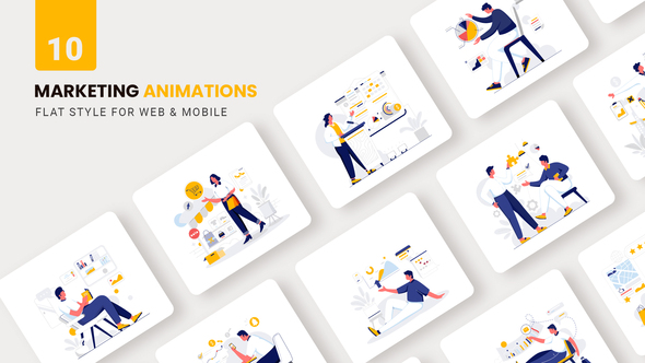 Digital Marketing Animations - Flat Concept alt
