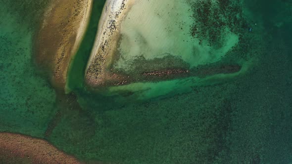 Abstract emerald sea with sandbank background.Koh Phangan, Thailand