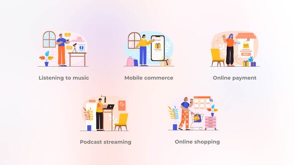 Podcast streaming - Blue orange concept alt