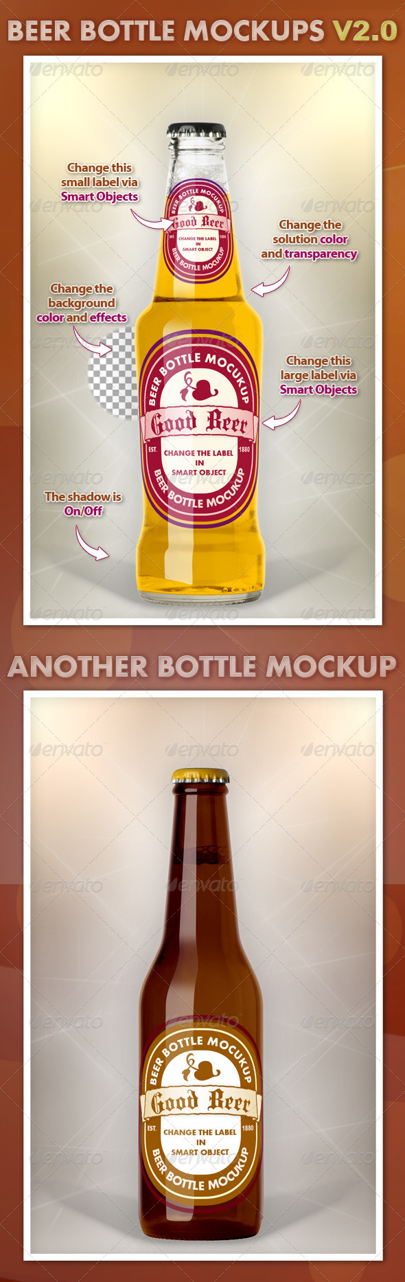 Beer Bottle Mockups V2.0