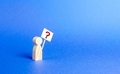 A person figurine with a question mark - PhotoDune Item for Sale
