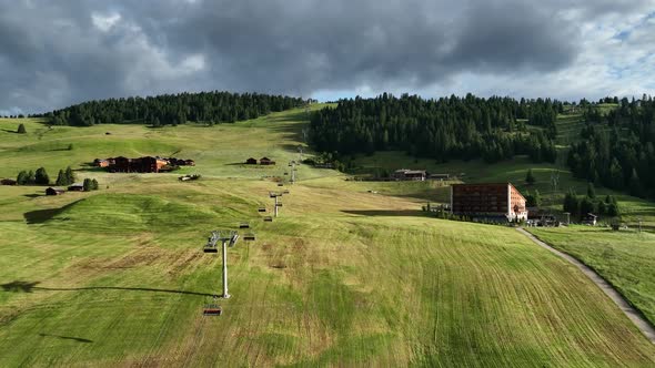 Beautiful summer day in the Dolomites mountains