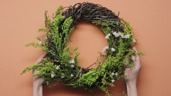 Top View of Flower Wreath