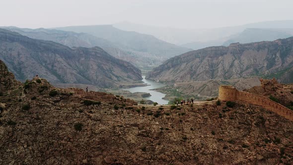 Aerial View of the Ruins of Imam Shamil's Fortress