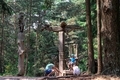 Parents act like worship their son on the throne in nature - PhotoDune Item for Sale
