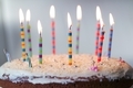 Birthday cake with colorful candles  - PhotoDune Item for Sale