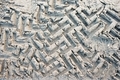 Close up of tire tracks on the dirty sand  - PhotoDune Item for Sale