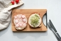 Home made healthy gluten free sandwiches with grilled chicken, green alfalfa sprouts and radish. - PhotoDune Item for Sale
