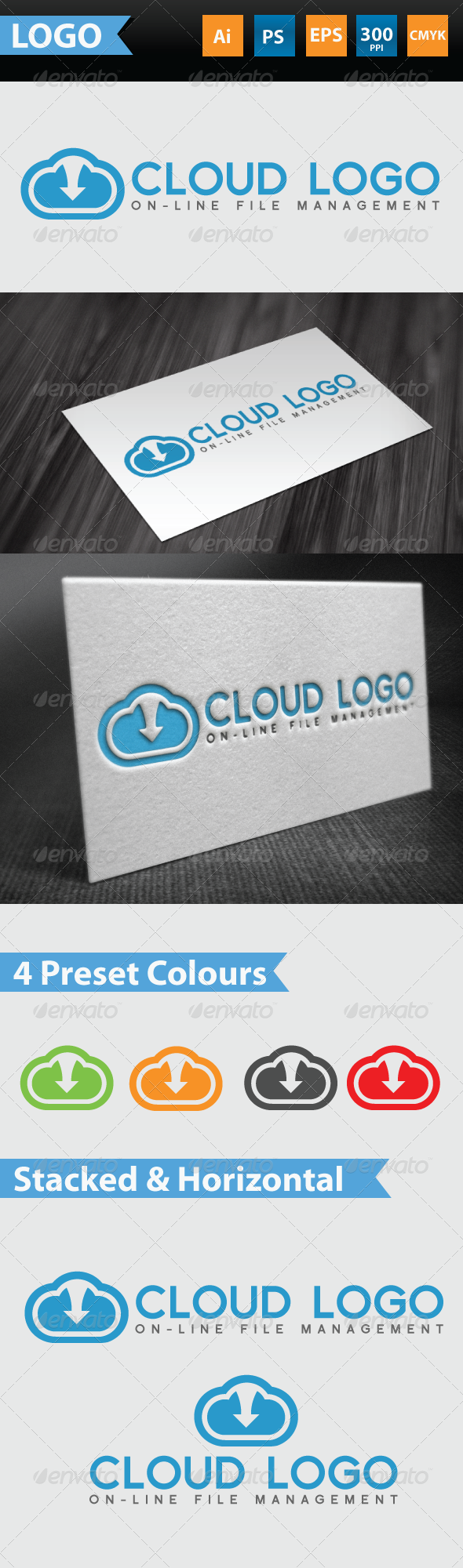 Cloud logo, on-line file management