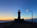 Duluth lighthouse during blue hour  - PhotoDune Item for Sale