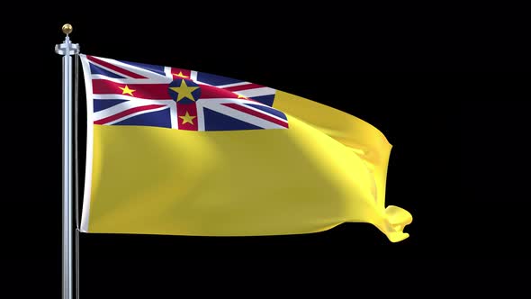 Niue Waving Flag