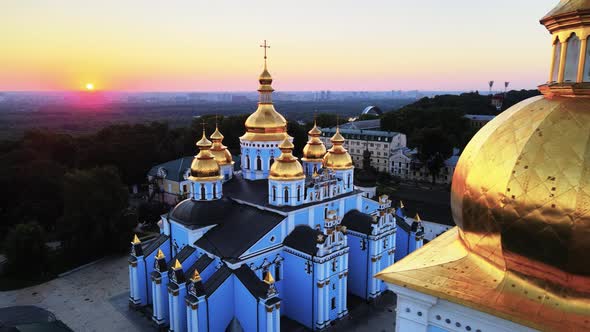 St. Michael's Golden-Domed Monastery in the Morning. Kyiv, Ukraine