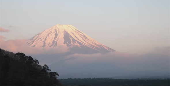 Mt. Fuji Afternoon Close-Up Time Lapse Full HD