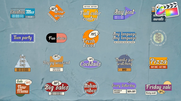 Stylish Titles for FCPX alt