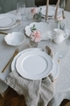 Festive table setting. Neutral pastel colors. Beautiful crockery. Celebration  - PhotoDune Item for Sale