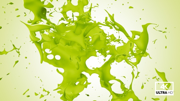 Abstract Kiwi Fruit Juice Splash V2