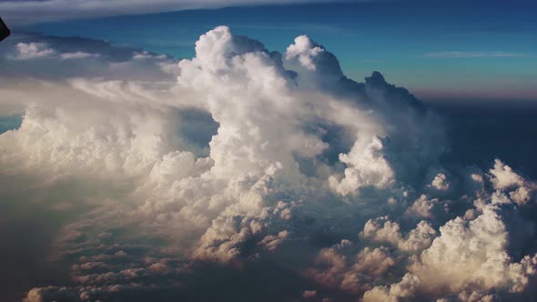 Amazing clouds through aircraft window