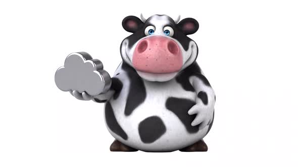 Fun cow - 3D Animation with alpha