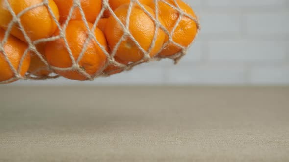 Organic Fresh Fruits in a Net