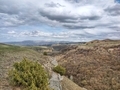 view of the canyon in the mountains in spring against the sky with cumulus clouds - PhotoDune Item for Sale