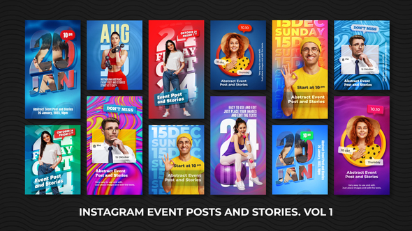 Instagram Event Posts and Stories. Vol 1