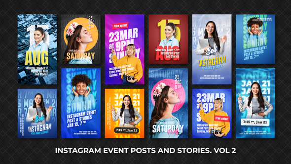 Instagram Event Posts and Stories. Vol 2 alt