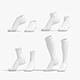 White Socks Pair on tiptoe different shapes - fabric sox - 3DOcean Item for Sale