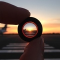 Sunrise seen through a little optical circle  - PhotoDune Item for Sale