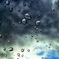 Raindrops on a widescreen with a dramatic sky - PhotoDune Item for Sale