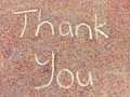 Thank you note written with colourful sands  - PhotoDune Item for Sale