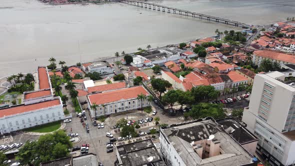 Downtown Sao Luis Maranhao at Northeast Brazil. Tourism landmark of city.