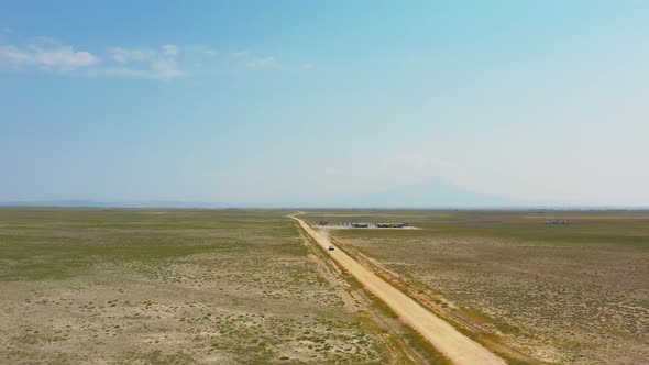 Plain And Road Aerial View