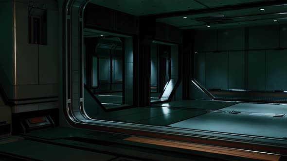 Futuristic Interior of the Spase Base