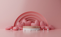 Valentines day podium for product presentation.3d rendering - PhotoDune Item for Sale
