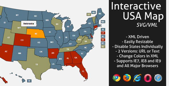 Interactive SVG USA Map