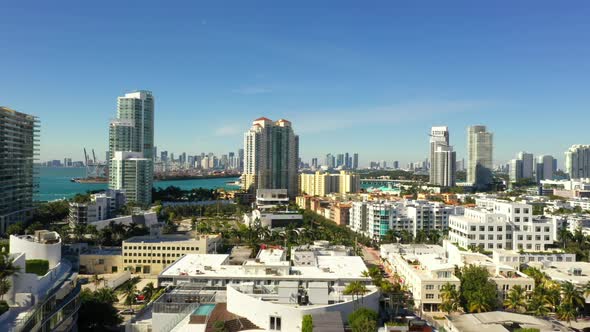 Aerial Reveal The Yacht Club At Portofino Miami Beach 4k