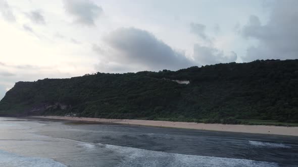 Nyang Nyang Beach Cliff Parallax with Clouds