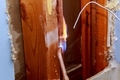 plumber repairs the pipe in the wall Damaged wall plumbing in a house closeup - PhotoDune Item for Sale