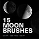 15 Moon Photoshop Stamp Brushes - GraphicRiver Item for Sale