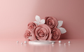Valentine's Day background. Love Podium background for Product Display. 3d render - PhotoDune Item for Sale