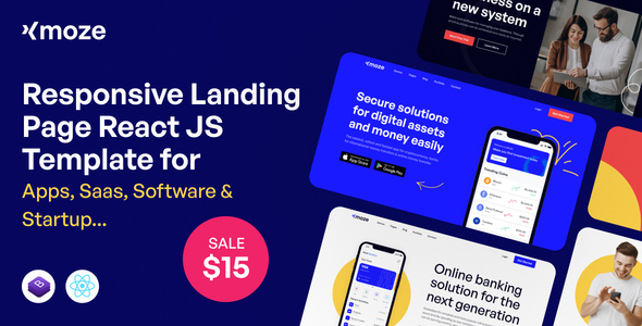 Xmoze - React JS Landing Page Template