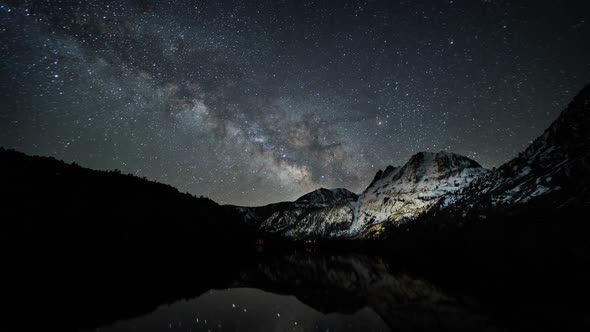 Stars Lake Night Sky Time Lapse